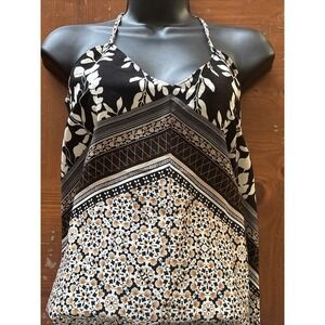 Mossimo Women's Boho Bohemian Floral Cami Polyester Top Shirt S